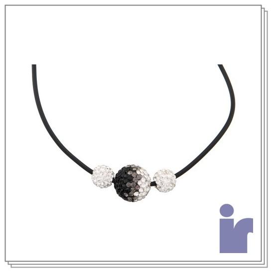 Foto Collar Fantasy caucho cierre plata Ley [4862]